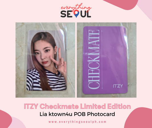 ITZY Checkmate Limited Edition Lia ktown4u POB Photocard