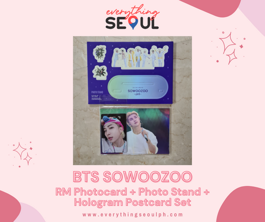 BTS SOWOOZOO RM Photocard + Photo Stand + Hologram Postcard Set